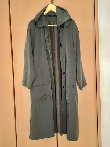 다크 그린 롱 코트