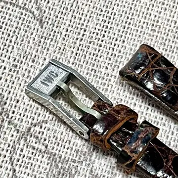 IWC 정품 비죠 실버 8mm용 여성용 손목시계용/크로커다일