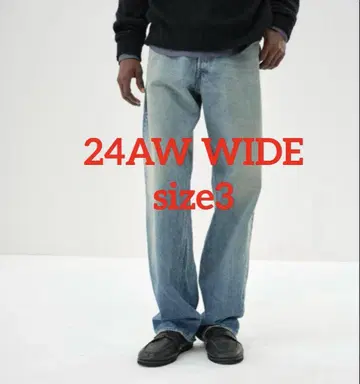 SELVEDGE FADED HEAVY DENIM WIDE PANTS 3
