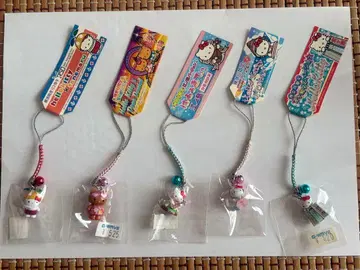 헬로키티 스트랩 끈 장식 지역 한정 가나가와 여러가지 5개 세트