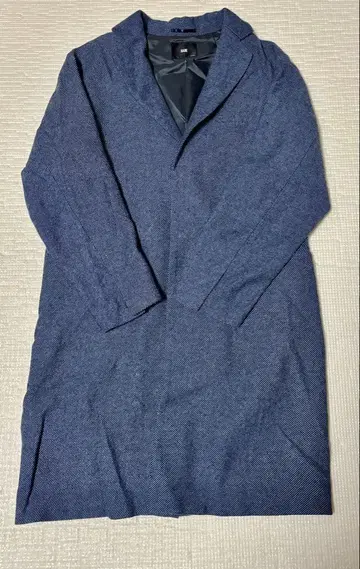 HARE 네이비 체스터 코트 S