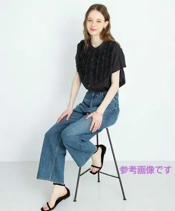 어반 리서치 써니 레이블 에어리 코튼 프릴 프렌치 셔츠 블라우스
