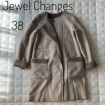 Jewel Changes 무스탕 코트 38 베이지 그레이 심플