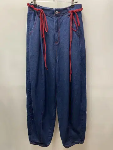 IDEM 커브 데님 리본 팬츠 커브 팬츠 F