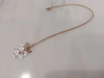 MIKIMOTO 펄 리본 디자인 목걸이