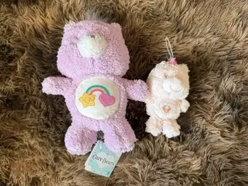 케어베어 연보라 핑크 MB 봉제 인형 키링