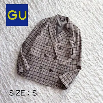 [ 1회 착용만 새상품급 ] GU 더블 체크 테일러드 자켓