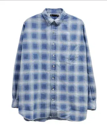 DENIM CHECK PRINT LOOSE SH / 블루(IPT)