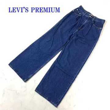 리바이스 청바지 데님 면 하이 루즈 와이드 파랑 네이비 25 C4420