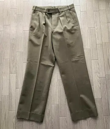 [ 거의 미사용 ] 밀리터리 투 턱 울 슬랙스 네덜란드군 1991년