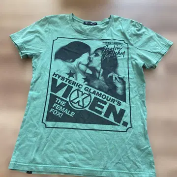 HYSTERIC GLAMOUR VIXEN 반팔 T셔츠 그린