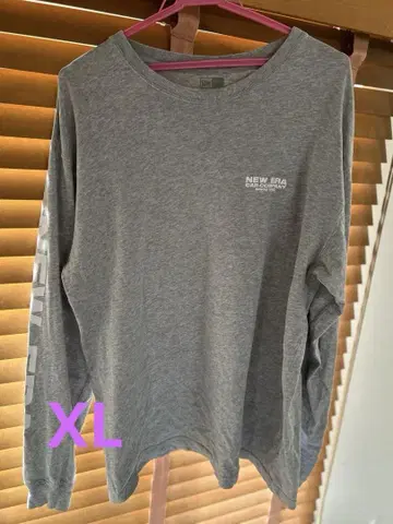 NEW ERA 뉴에라 그레이 긴팔 티셔츠 롱티