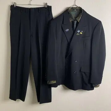 코디 판매 더블 셋업 블랙 다크 그린 올 패턴 캐주얼 스타일리시