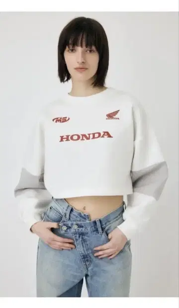 HONDA 크롭 맨투맨