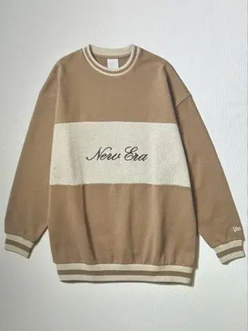 [새상품] 뉴에라 오버 사이즈드 크루넥 NewEra 밀크티