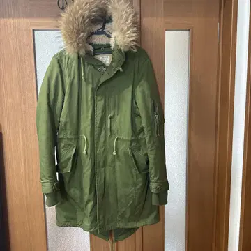 AMERICAN RAG CIE 올리브 그린 모즈 코트 M
