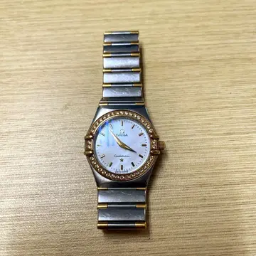 OMEGA 다이아몬드 장식 손목시계 작동 확인 완료