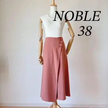 NOBLE 노블 갸바 크롭 와이드 랩 팬츠 38 핑크 일본제