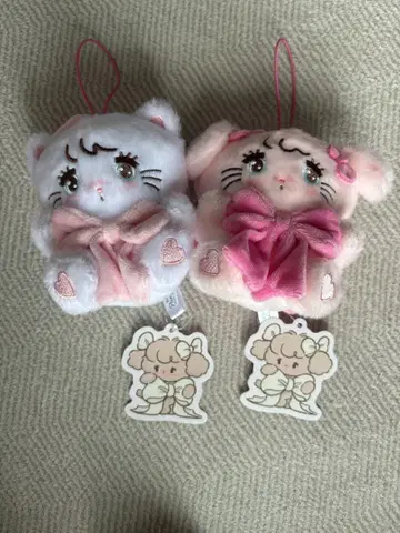 mikko characters 껴안는 리본 봉제 인형 마스코트 세트