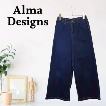 zG275 [ F ] Alma Designs 데님 와이드 팬츠 하이웨스트