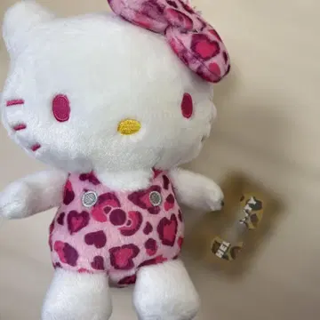 키티 핑크 레오파드 무늬 봉제 인형
