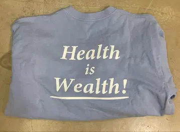 스포티 앤 리치 맨투맨 L 사이즈 스카이블루 sporty&rich