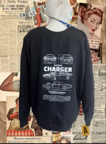 DODGE CHARGER 그래픽 맨투맨