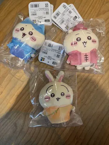 [상하이 한정판] 치이카와 (먼작귀) 레트로 봉제 인형 마스코트 3세트