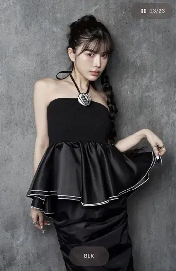 페플럼 까멜리아 디자인 상의 freesize