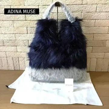 [미사용] ADINA MUSE 바이칼라 퍼 토트백