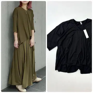 25ss 새상품 ANGELINA 아지메 플리츠 풀오버 블랙 계열