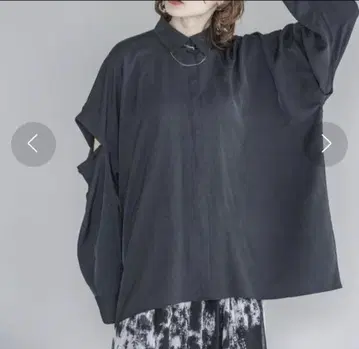 JEANASIS 도비 2WAY 슬리브 셔츠 블랙