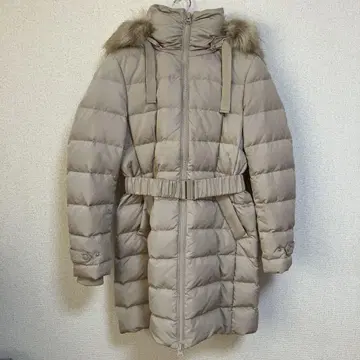 ZARA 자라 롱 다운 코트 벨트 포함 베이지