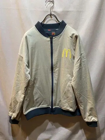 베이지 블루종 맥도날드 그라니프 리버서블 자켓 스윙탑