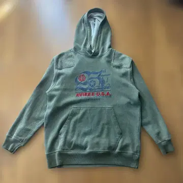AVIREX U.S.A. 25주년 기념 후드티 자수 로고