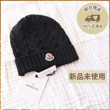 Moncler 니트 모자 새상품 미사용 택 포함 블랙