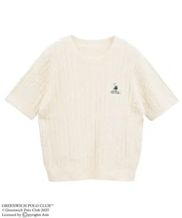 GREENWICH POLO CLUB 반팔 니트 아이보리