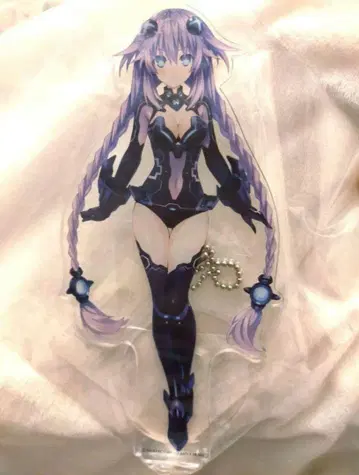 신차원 게임 넵튠VII 퍼플 하트 아크릴 스탠드 아크릴 키링