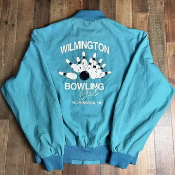 90s 자수 로고 볼링 빅 사이즈 라이트 아우터 바시티 자켓