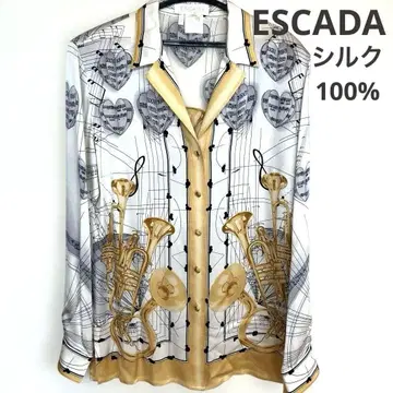ESCADA 에스카다 실크 블라우스 긴팔 빈티지 고급