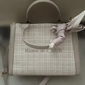 Maison de FLEUR 핸드백 핑크 계열 숄더백 트위드