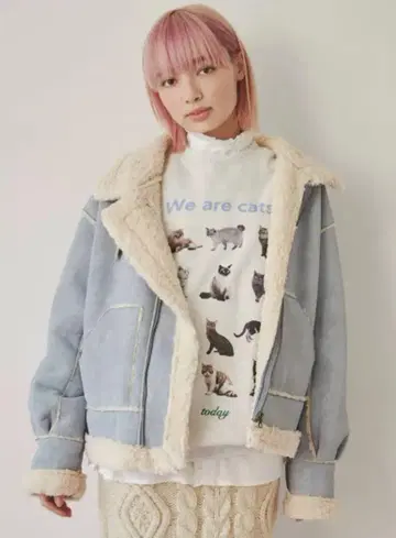 merry jenny 인조 모피 자켓