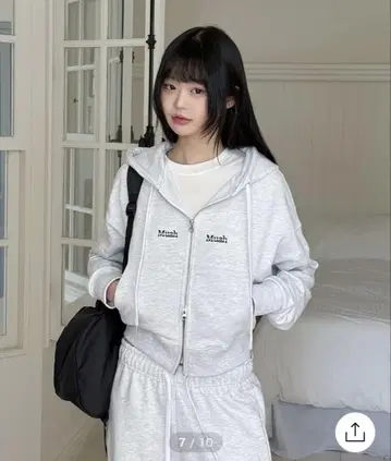 MUAHMUAH 레귤러 핏 후디드 집업