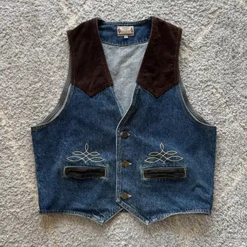 90s 빈티지 데님 베스트 L 아메카지