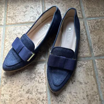 diana 데님 리본 디자인 로퍼 23.5cm