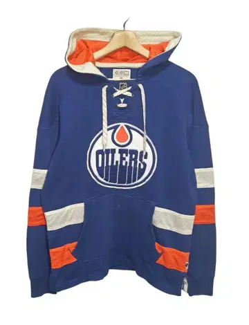 CCM NHL 에드먼턴 오일러스 레이스업 후드티