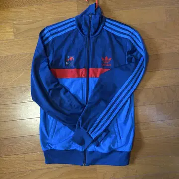 adidas 집업 자켓 파랑 빨간색 s 사이즈