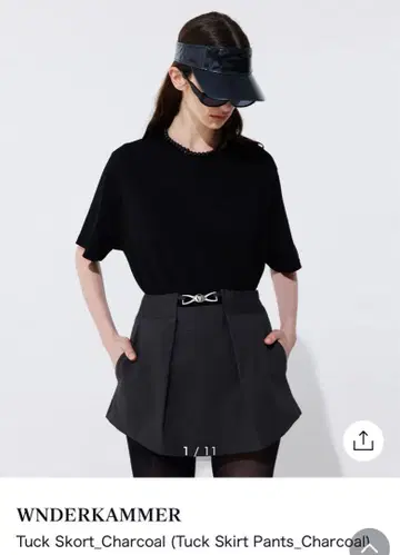 MUSINSA WNDERKAMMER Tuck Skort_Charcoal