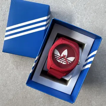 adidas originals 레드 실리콘 밴드 손목시계
