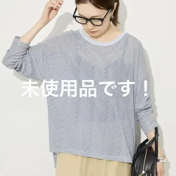 miller/거울 SLOBE 별주 시어 돌먼 롱 TEE 네이비